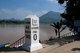 Thailand: Large kilometer marker at Kaeng Khut Khu on the Mekong River, Loei Province